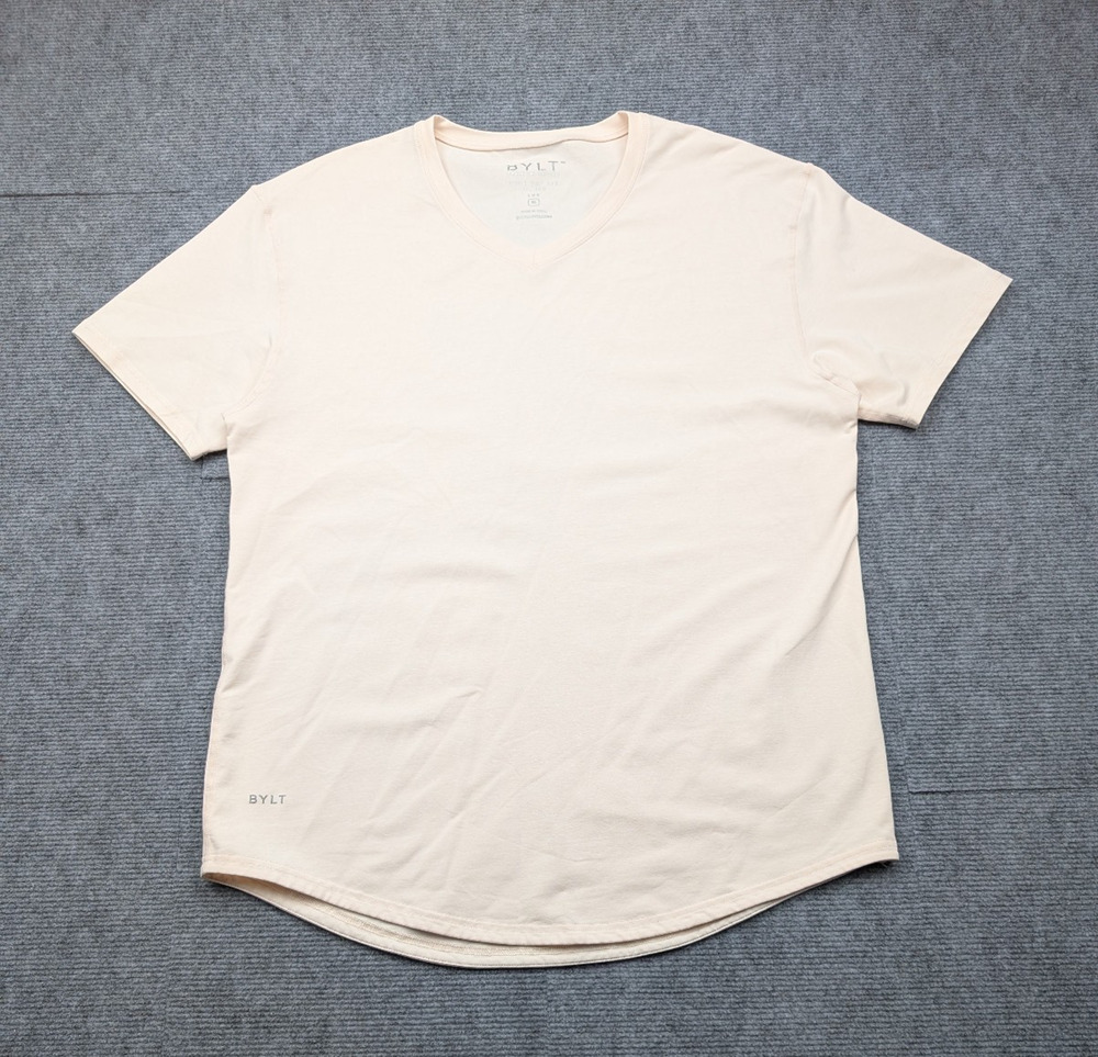 Bylt Basics Drop Cut SS V Neck Lux Shirt Mens XL Athleisure Minimal Capsule Tee